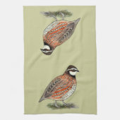 Bobwhite Quail Rooster Theedoek (Verticaal)