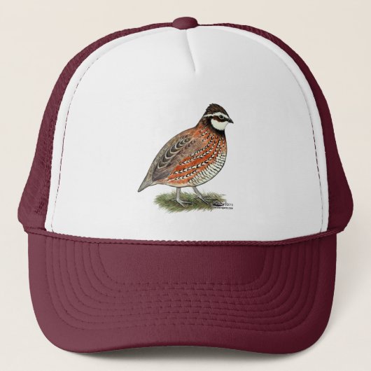 Bobwhite Quail Rooster Trucker Pet (Voorkant)