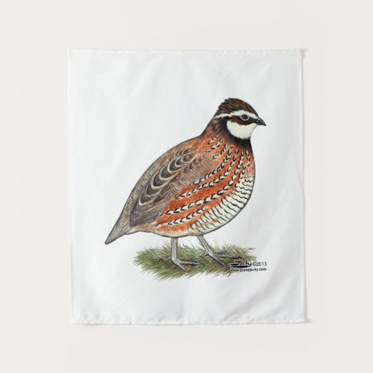 Bobwhite Quail Rooster Wandkleed (Voorkant)
