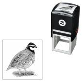 Bobwhite Quail Rooster Zelfinktende Stempel (In situ)