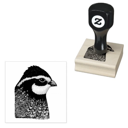 Bobwhite Quail Rubberstempel (Gestempeld)