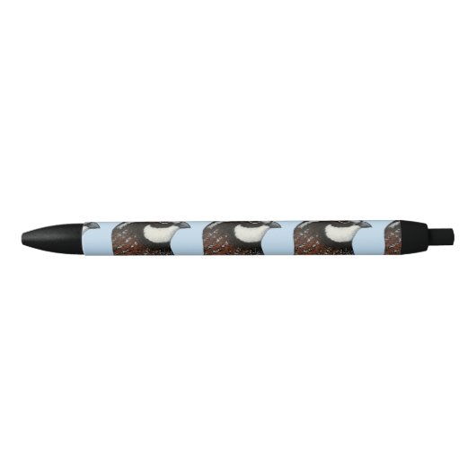 Bobwhite Quail Zwarte Inkt Pen (Voorkant)