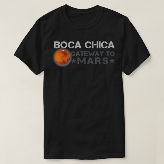 Boca Chica de gateway naar Mars - bezet de rode pl T-shirt (Design voorkant)
