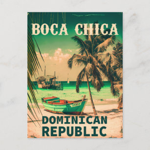 Boca Chica Dominicaanse Republiek - Retro Vintage  Briefkaart