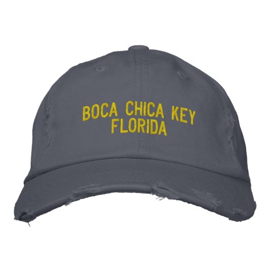 Boca Chica Key, Florida Geborduurde Pet (Voorkant)