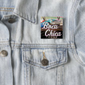 Boca Chica Texas vakantieposter Vierkante Button 5,1 Cm (In situ)