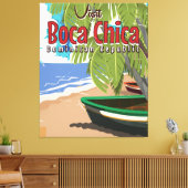 Boca Chica vintage-poster Canvas Afdruk (Insitu (Woonkamer))