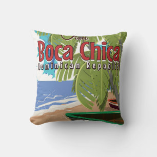 Boca Chica vintage reisposter Kussen