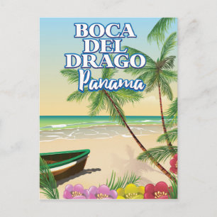 Boca del Drago Panama strand reisposter Briefkaart
