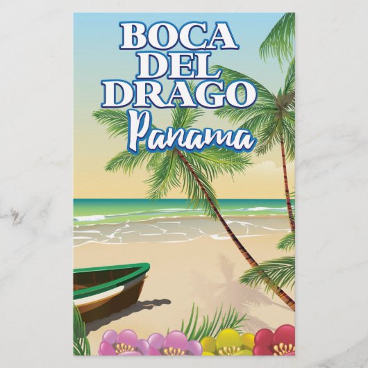 Boca del Drago Panama strand reisposter Briefpapier (Voorkant)