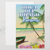 Boca del Drago Panama strand reisposter Briefpapier (Voorkant / Achterkant)