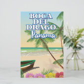 Boca del Drago Panama strand reisposter Briefpapier (Staand voorkant)