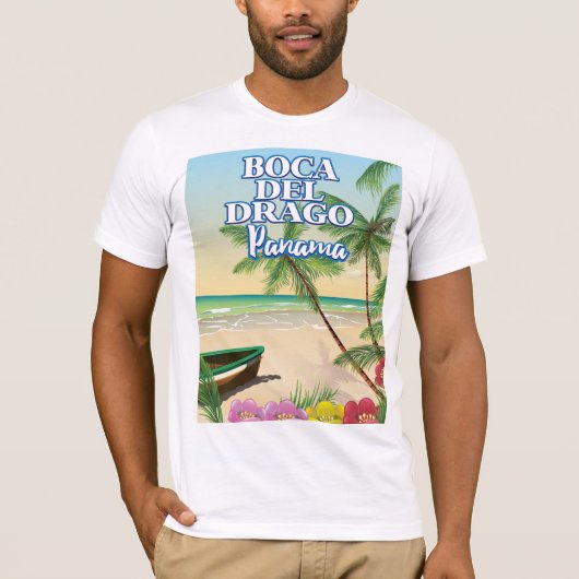 Boca del Drago Panama strand reisposter T-shirt (Voorkant)