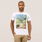 Boca del Drago Panama strand reisposter T-shirt (Voorkant volledig)