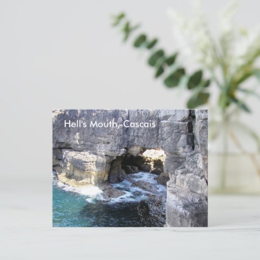 Boca do Inferno (hel's mouth) Cascais briefkaart (Staand voorkant)