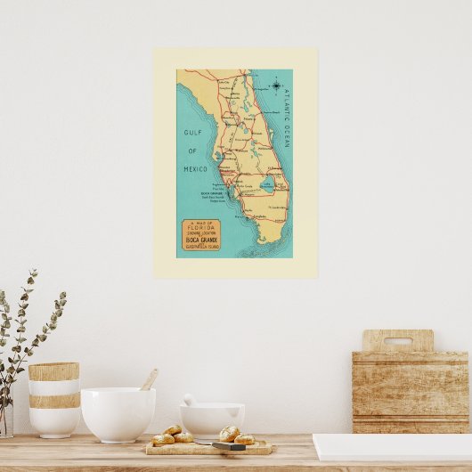 Boca Grande Florida 20x28 Poster (Keuken)