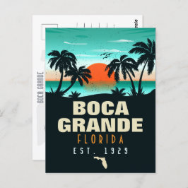 Boca Grande Florida Retro Sunset Souvenirs 60s Briefkaart