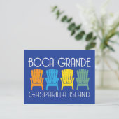 Boca Grande Gasparilla Florida Strandstoelen Briefkaart (Staand voorkant)