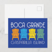 Boca Grande Gasparilla Florida Strandstoelen Briefkaart (Voorkant / Achterkant)
