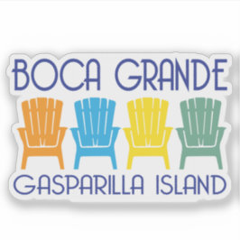 Boca Grande Gasparilla Island Florida strandstoele Sticker