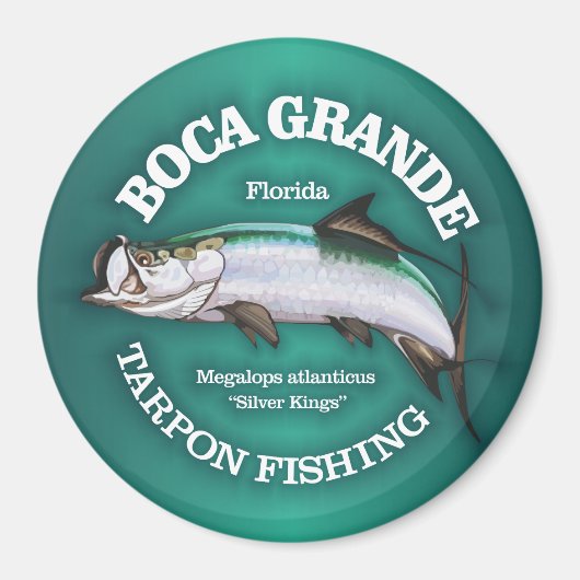 Boca Grande Tarpon Vissen Magneet (Voorkant)