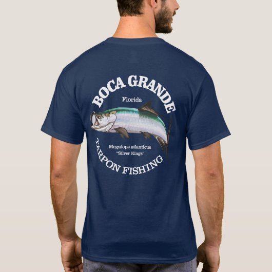 Boca Grande Tarpon Vissen T-shirt (Achterkant)