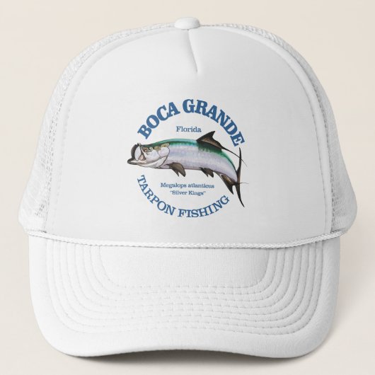 Boca Grande Tarpon Vissen Trucker Pet (Voorkant)