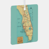 Boca Grande Useppa Florida Kaart Ornament (Voorkant Rechts)