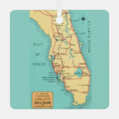 Boca Grande Useppa Florida Kaart Ornament (Voorkant)