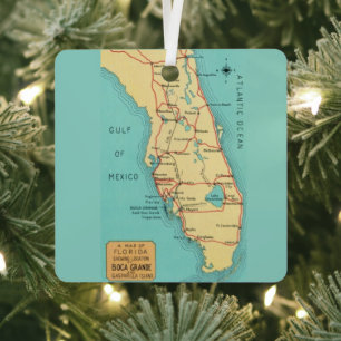 Boca Grande Useppa Florida Kaart Ornament