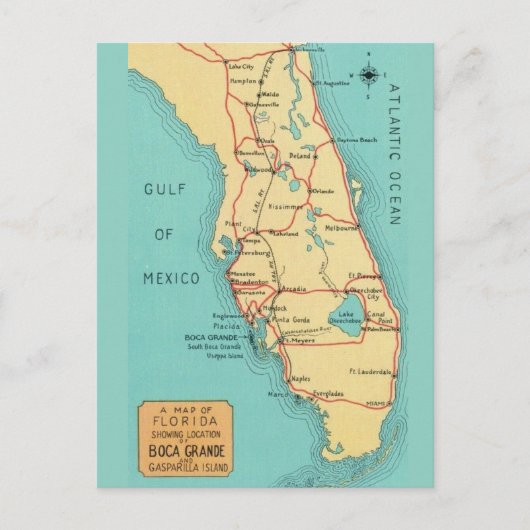  Boca Grande Useppa Island Florida Kaart  (Voorkant)