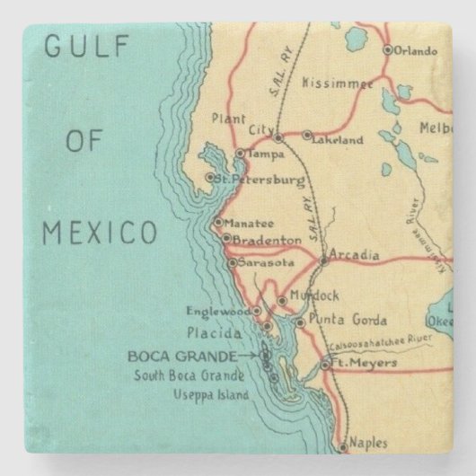 Boca Grande - Useppa Island Florida Stenen Onderzetter (Voorkant)