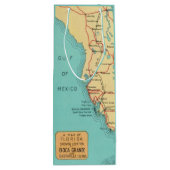 Boca Grande Useppa Island Kaart Wijn Cadeautas (Achterkant)
