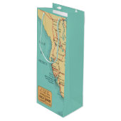 Boca Grande Useppa Island Kaart Wijn Cadeautas (Voorkant Gekanteld)