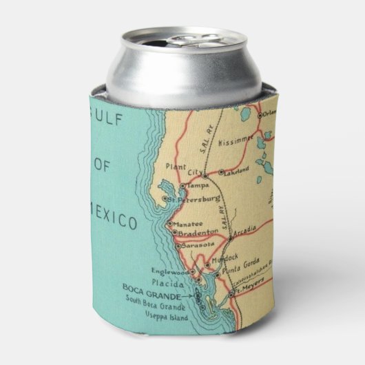 Boca Grande. Useppa Map Koelbox Blikjeskoeler (Blikje Voorkant)