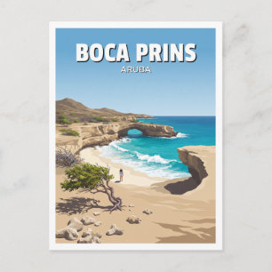 Boca Prins Santa Cruz Aruba Reizen Briefkaart