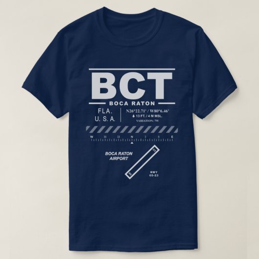 Boca Raton Airport BCT T-shirt (Design voorkant)