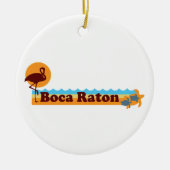Boca Raton - Beach Design. Keramisch Ornament (Voorkant)