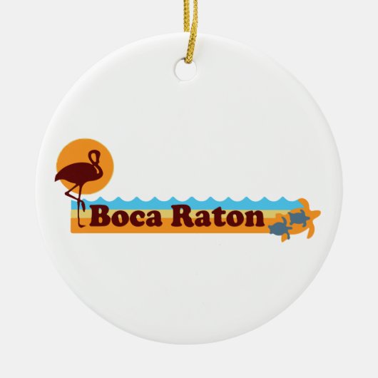 Boca Raton - Beach Design. Keramisch Ornament (Voorkant)