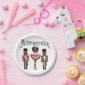 Boca Raton Black Nutcracker Funny Christmas  Papieren Bordje (Feest)