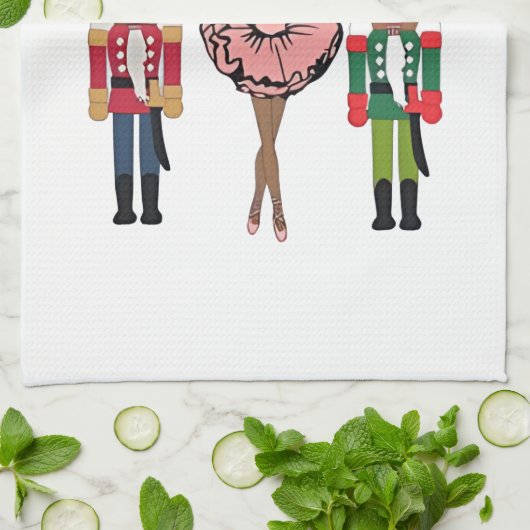 Boca Raton Black Nutcracker Funny Christmas Theedoek (Gevouwen)