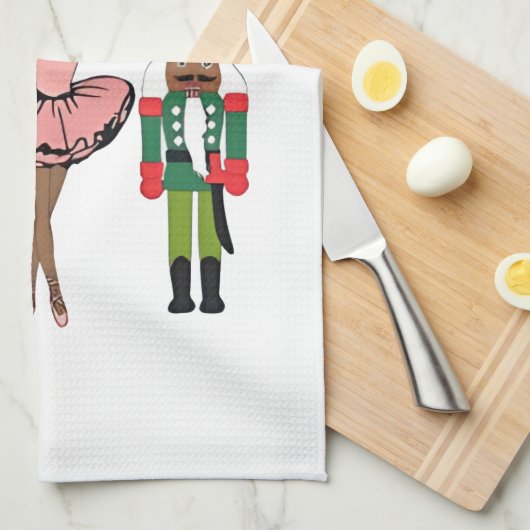 Boca Raton Black Nutcracker Funny Christmas  Theedoek (Quarter Fold)