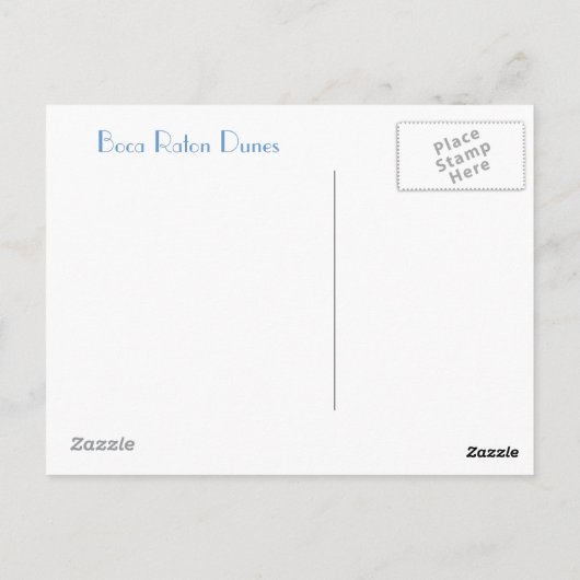 Boca Raton Dunes Briefkaart (Achterkant)