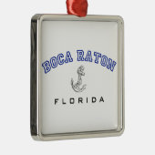 Boca Raton, FL met anker Metalen Ornament (Rechts)