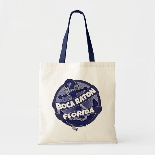 Boca Raton Florida anchor swirl canvas tas (Voorkant)