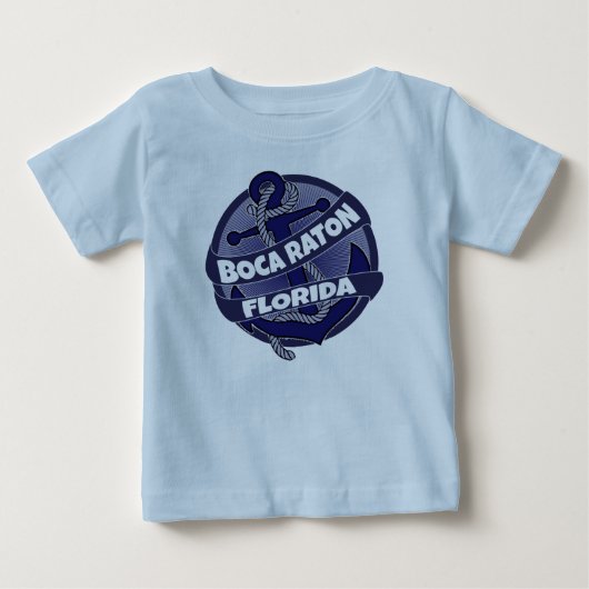 Boca Raton Florida anker zwemt baby romper outfit (Voorkant)
