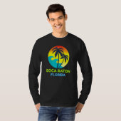 Boca Raton Florida Beach Trip Tropical Retro T-shirt (Voorkant volledig)