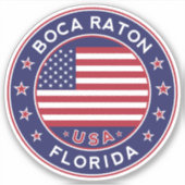 Boca Raton Florida, Boca Raton Sticker (Voorkant)