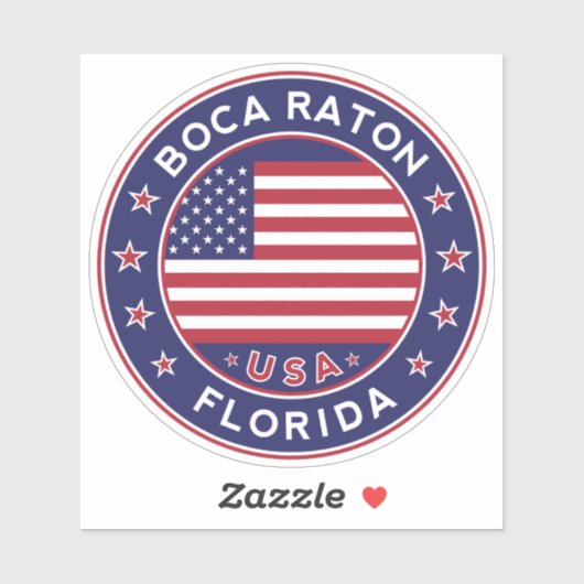 Boca Raton Florida, Boca Raton Sticker (Vel)