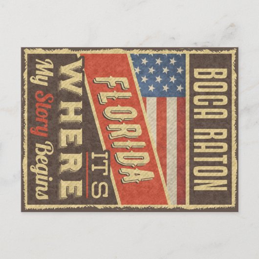 Boca Raton Florida Briefkaart (Voorkant)